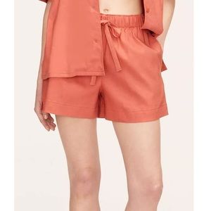 NWT Rebecca Taylor Coral Linen Blend Pajama Shorts Women’s Size XS Extra Small